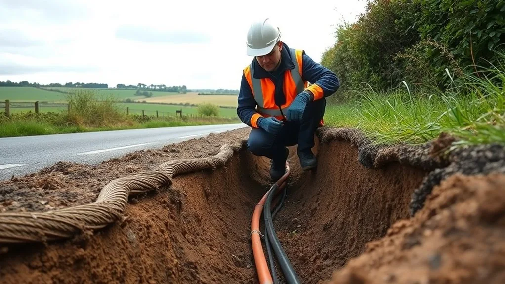 Underground Cable Installation in Canterbury | Buried Power & Data Lines
